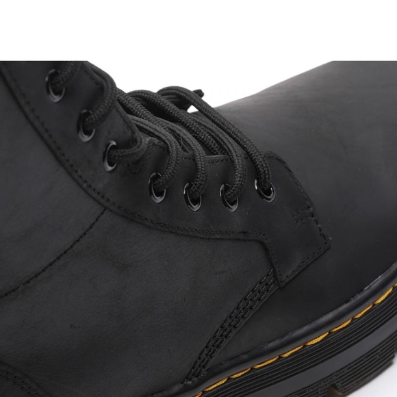 NEW| Dr. Martens Wyoming Black Leather Combat Boots - Picture 8 of 15